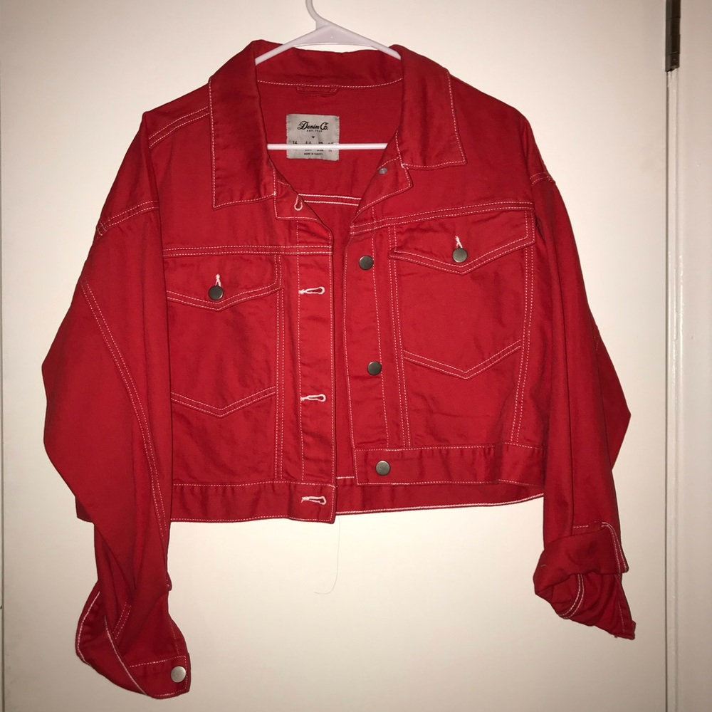 Red Jean Jacket